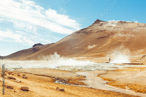 Fotografie Desert smoke geothermal