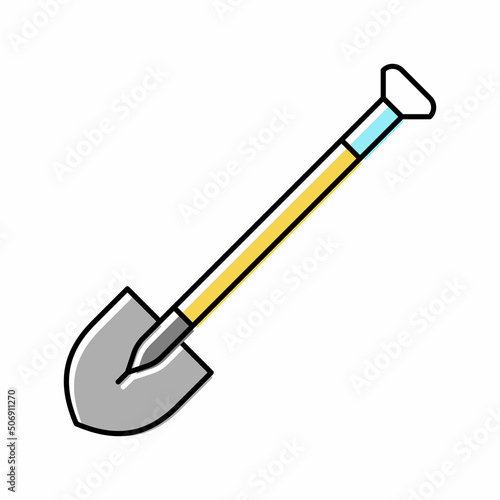 shovel tool color icon vector illustration