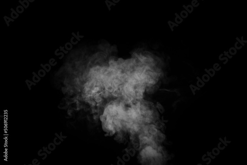 Smoke movement on a black background, smoke background, abstract smoke on a black background. Abstract background fog or smog, design element, layout for collages.