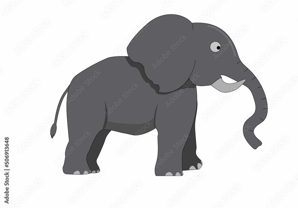 vector illustration of elephant for kids