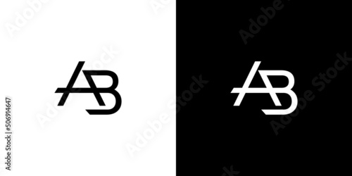 Modern and professional AB letter initials logo design