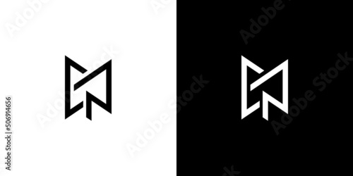 Modern and unique CP letter initials logo design
