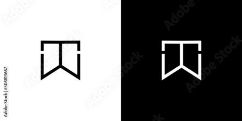 Modern and unique TW letter initials logo design
