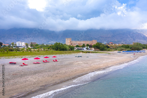 Castle at Frangokastello beach, Crete, Greece photo