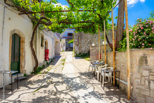 The old historical village of Roustika  Chania  Crete  Greece