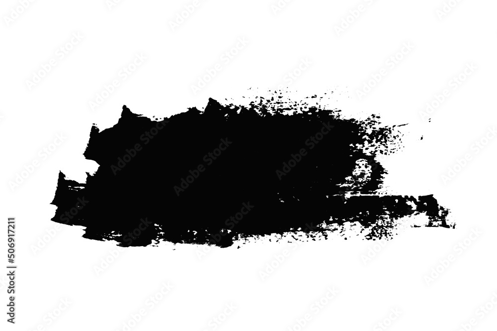 Obraz premium black stroke of paint isolated on white background