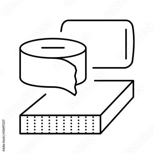 polyurethane thermoset line icon vector illustration