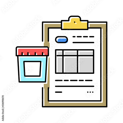 compliance drug test color icon vector illustration