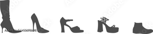 high heels icon or logo isolated sign symbol vector illustration. Collection of high quality black style vector icons
