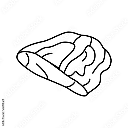 brisket beef meat line icon vector illustration