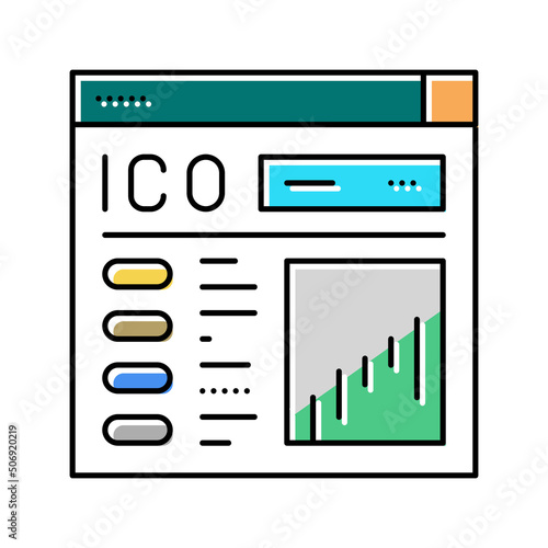 ico market color icon vector illustration