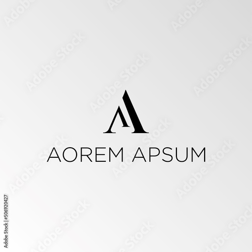 Abstract letter AA logotype. Modern logo idea sign. Universal emblem vector icon