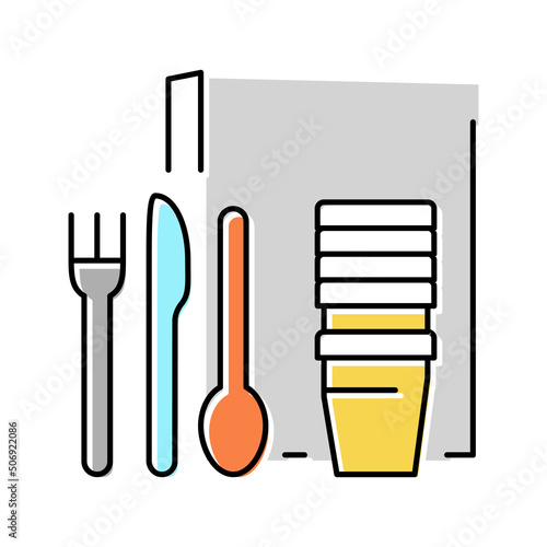 polystyrene thermoplastic color icon vector illustration