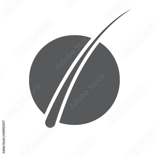 Hair treatment logo on O Letter vector template. Dermatology logo design, Hair care treatment. Anti-dandruff flakes icon for shampoo. Anti-dandruff oil design