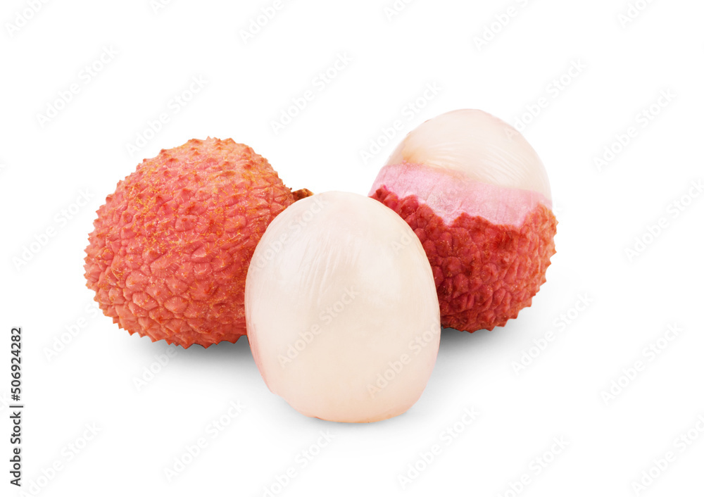 Litchi isolated on white background Litchi isolated on white background