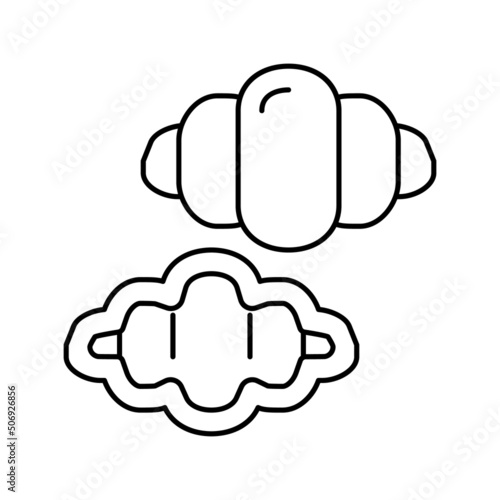 gnocchi pasta line icon vector illustration