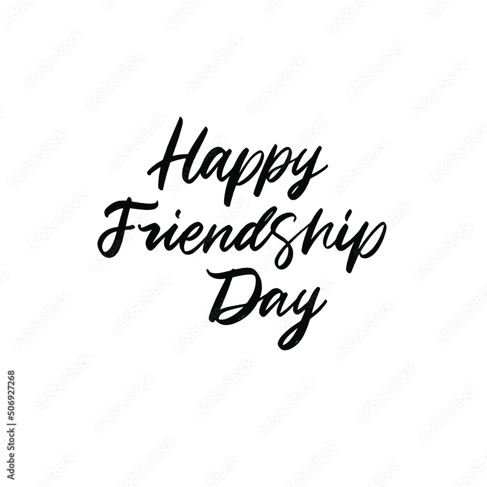Happy Friendship day lettering illustration Happy Friendship day lettering illustration