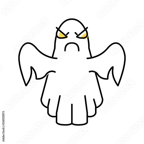 ghost in amusement park color icon vector illustration