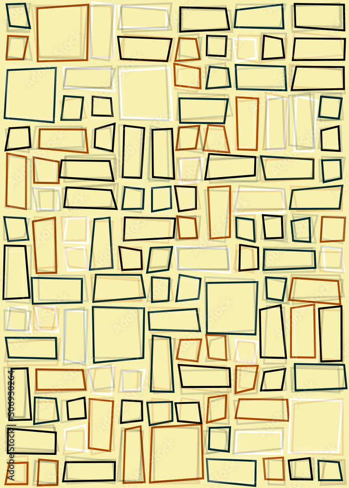 Offset Quads generative art background art illustration