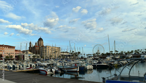 Saint Raphael harbour, french rivièra, côte d'azur, mediterranean french shore