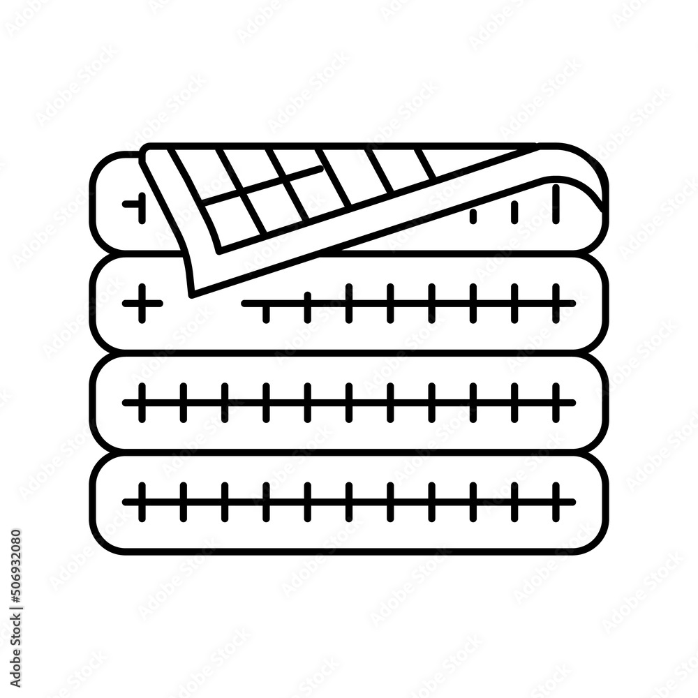 waffle blanket line icon vector illustration waffle blanket line icon vector illustration