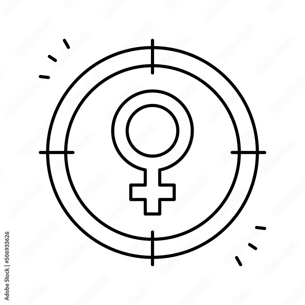 sexism social problem line icon vector illustration sexism social problem line icon vector illustration