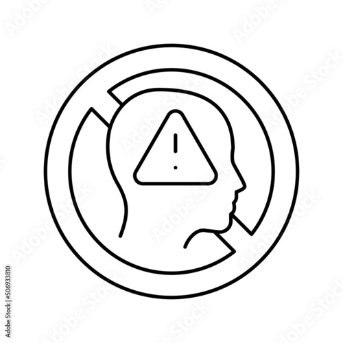 cancel culture line icon vector illustration