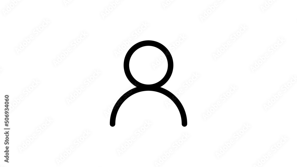 Obraz premium User Profile Icon with line