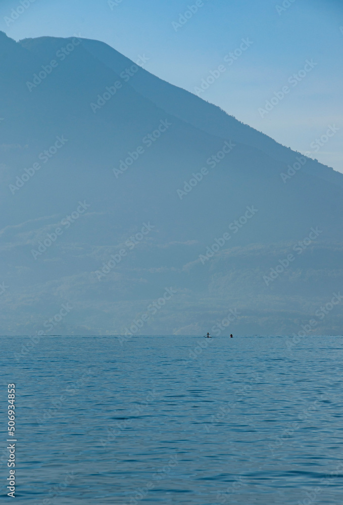 Paddleboarding on Lake Atitlan, Guatemala