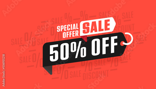 50 percent off special sale offer