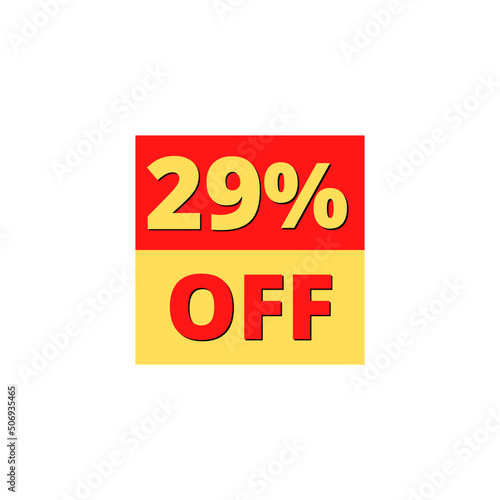 29% OFF with red and yellow square design online discount