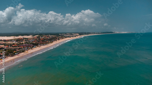 Praia Paraíso Tropical Dunas Mar Cumbuco Ceará Nordeste Brasil Vila Pescadores Pitoresco Paisagem Cênica Vento Energia Eólica 