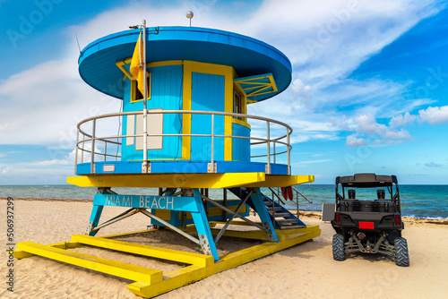 Lifeguard tower in Miami Beach