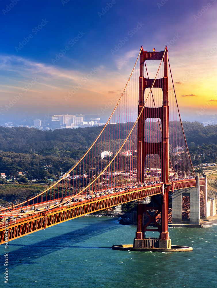 Golden Gate Bridge in San Francisco Stock Photo