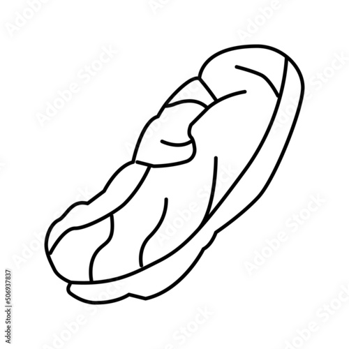 steak beef line icon vector illustration