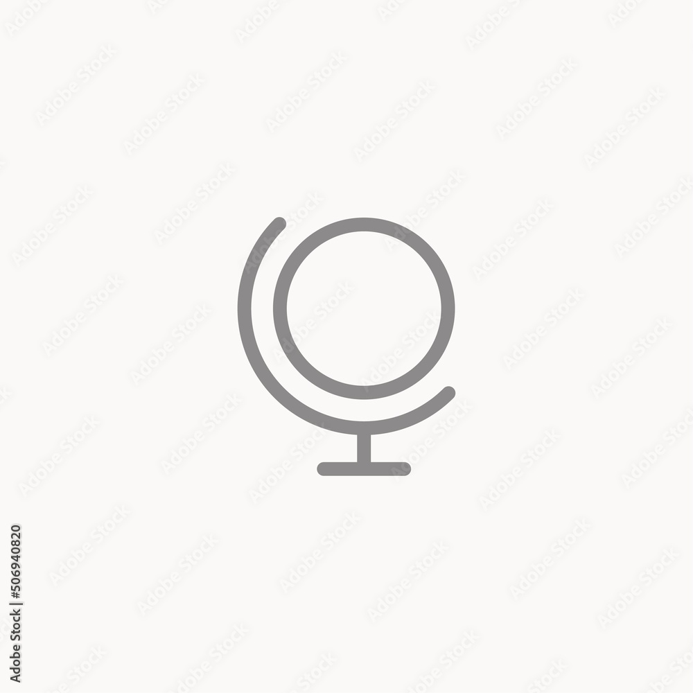 Desk globe vector icon sign symbol Desk globe vector icon sign symbol