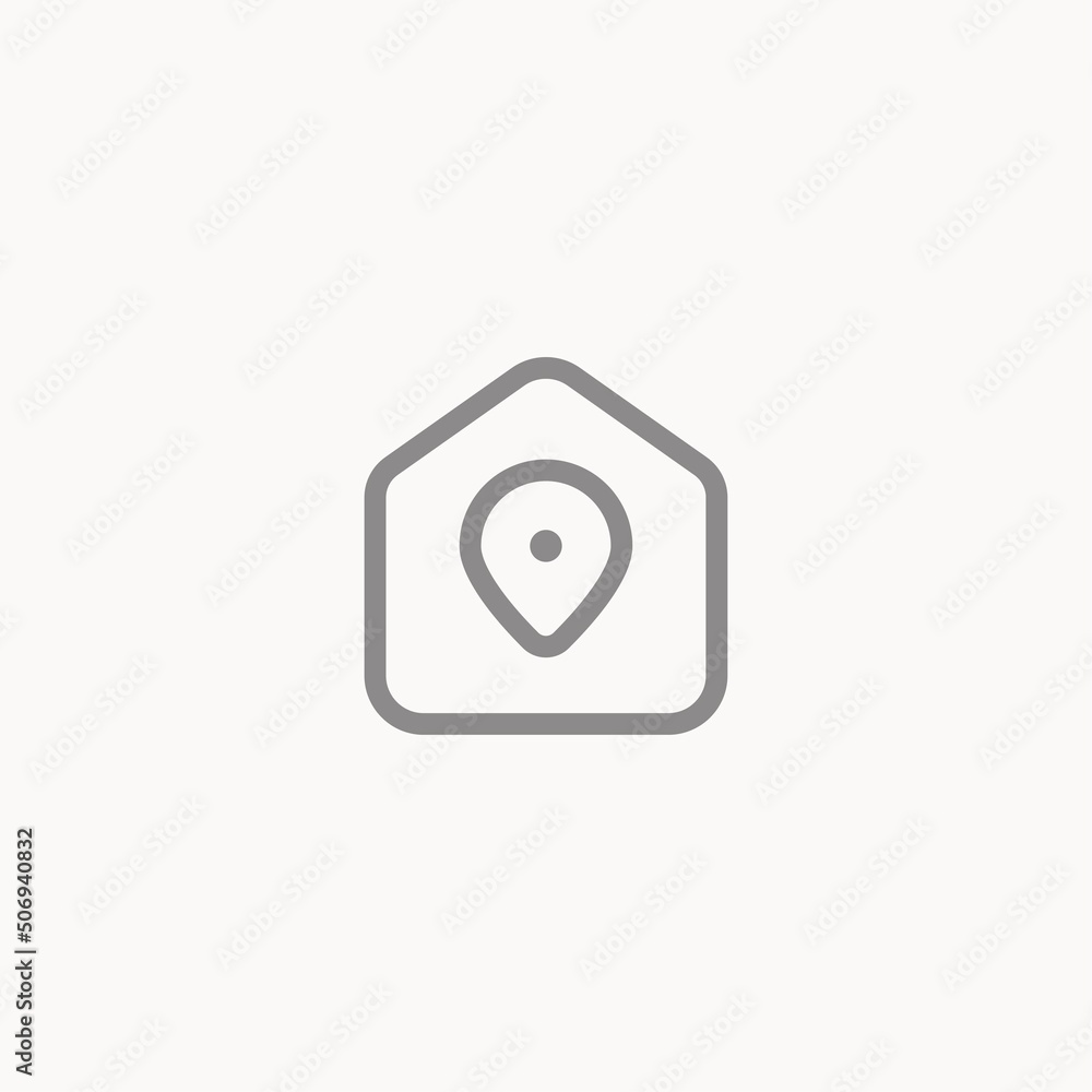 Home location vector icon sign symbol Home location vector icon sign symbol
