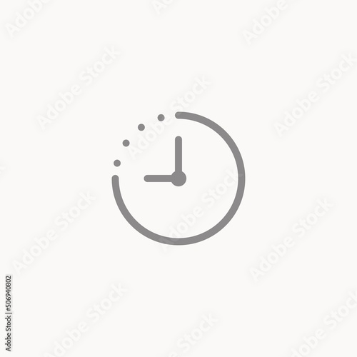Time quarter vector icon sign symbol