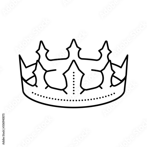 crown king line icon vector illustration © vectorwin