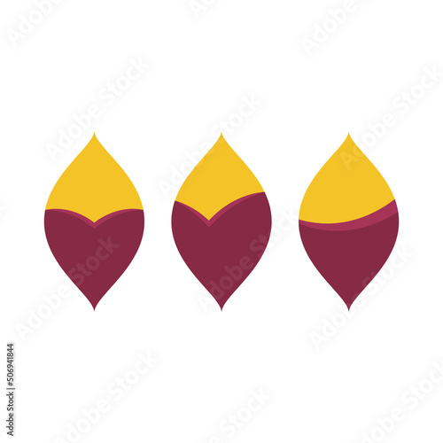 Sweet Potato vector. Sweet Potato on white background. Sweet Potato icon set.