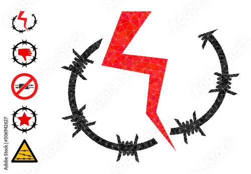 Vector triangulated freedom icon illustration constructed with random filled triangles. Triangulated freedom polygonal icon vector illustration. Flat geometric lowpoly symbol based on freedom icon.
