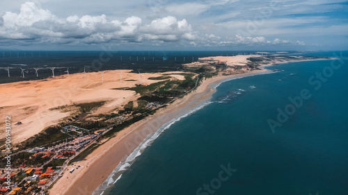 Flecheiras Praia Paraíso Tropical Dunas Mar Ceará Nordeste Brasil Vila Pescadores Pitoresco Paisagem Cênica Vento Pesca Viagem Viajar Turismo