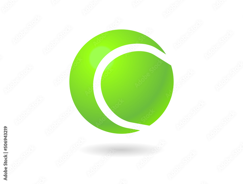 Tennis ball. 3d green ball with white stripe. Image of a green sports ball for publications and for sports apps and websites Tennis ball. 3d green ball with white stripe. Image of a green sports ball for publications and for sports apps and websites