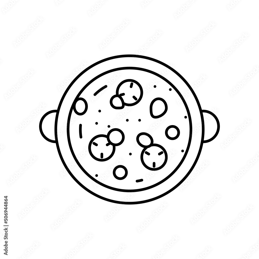 soup chili line icon vector illustration soup chili line icon vector illustration