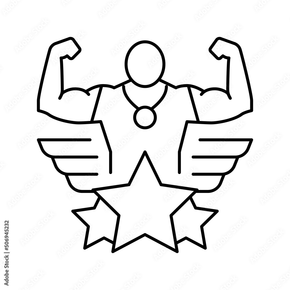 winner champion line icon vector illustration winner champion line icon vector illustration
