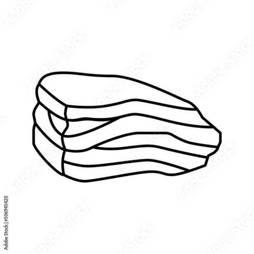 bacon beef line icon vector illustration