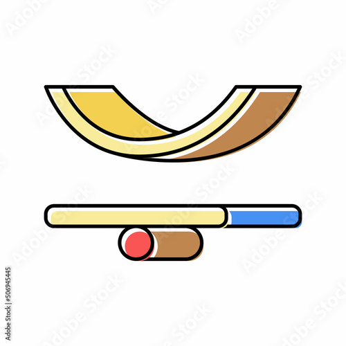 balance board color icon vector illustration