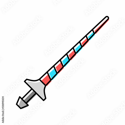 lance medieval color icon vector illustration