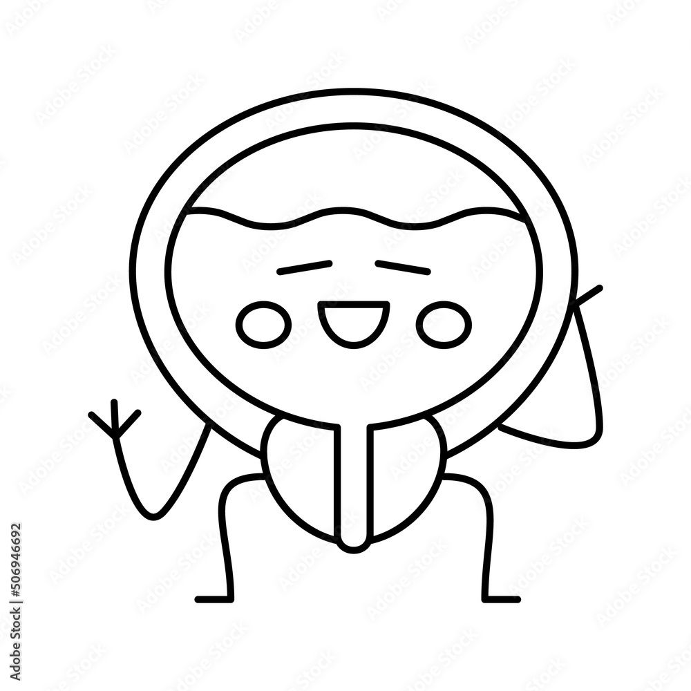 bladder healthcare line icon vector illustration bladder healthcare line icon vector illustration