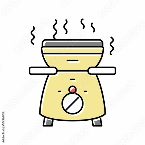 warmer fondue color icon vector illustration